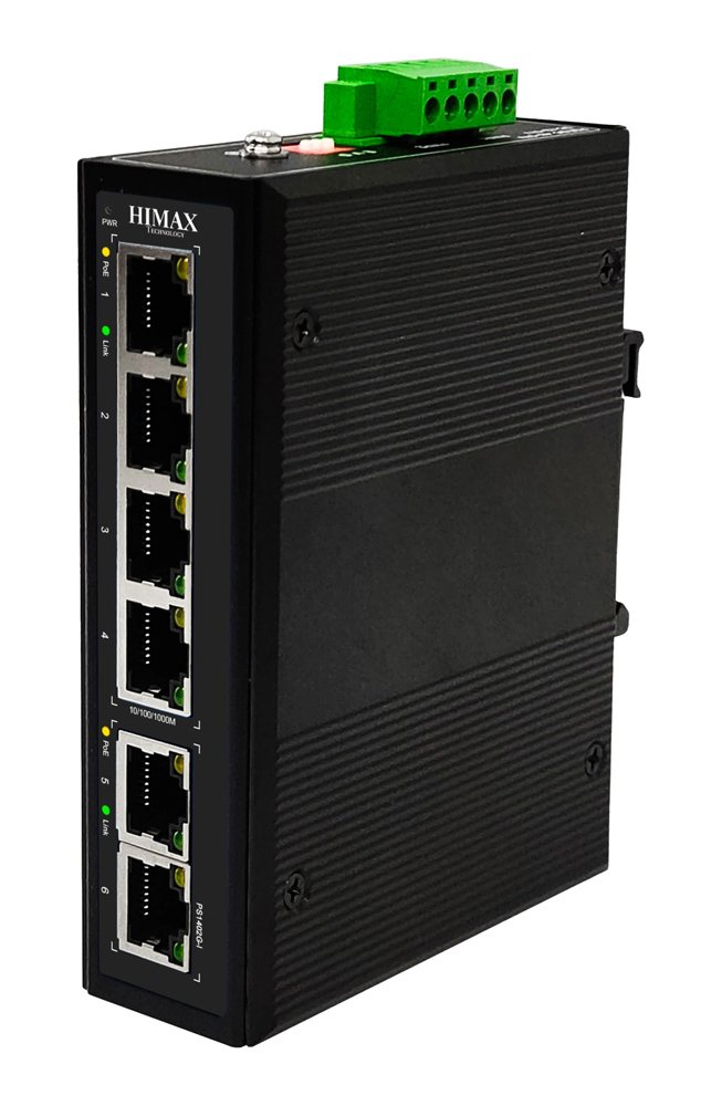 HIMAX industrial PoE switch , 4x GE PoE & 2x GE θύρες, έως 1000Mbps 7874