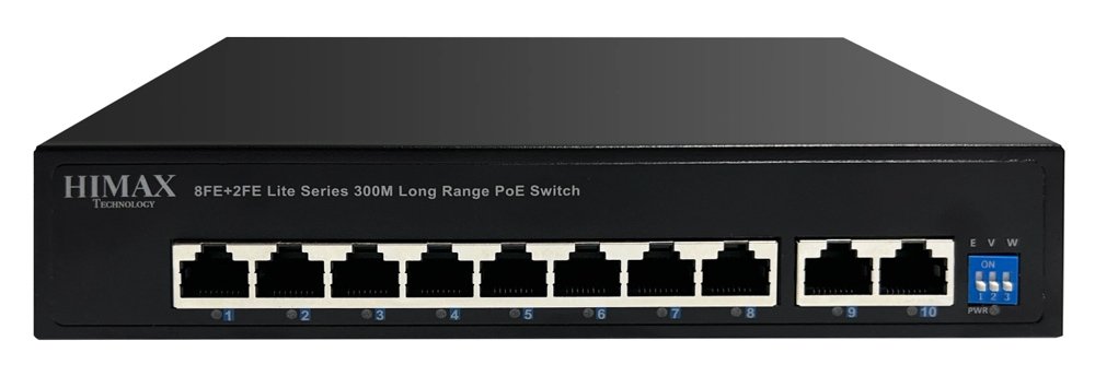 HIMAX PoE switch , 8x Ethernet PoE & 2x Ethernet θύρες, έως 100Mbps 7871