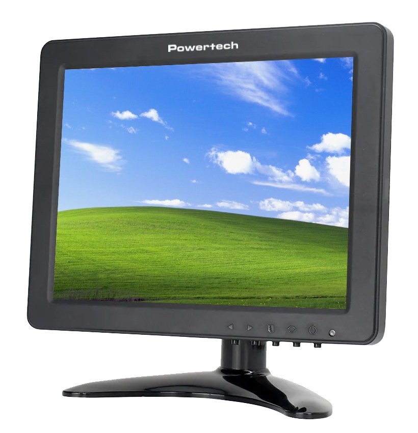 POWERTECH οθόνη LED  8" 1024x768, IPS, HDMI/VGA/AV/BNC/USB, μαύρη 5111
