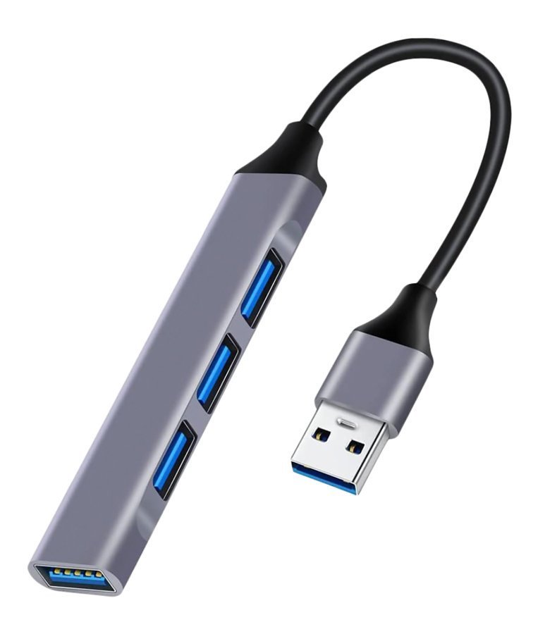 POWERTECH USB hub , 4x θυρών, 5Gbps, USB σύνδεση, γκρι 5166