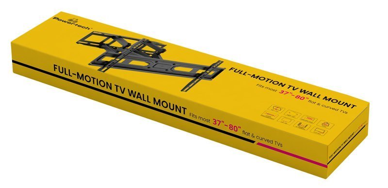 POWERTECH επιτοίχια βάση τηλεόρασης , 37-80", έως 40kg, full motion 5312 - Image 6