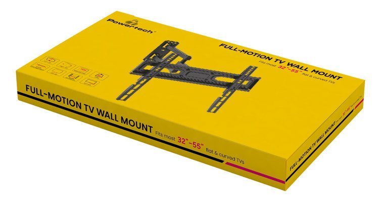 POWERTECH επιτοίχια βάση τηλεόρασης , 32-55", έως 35kg, full motion 5313 - Image 6