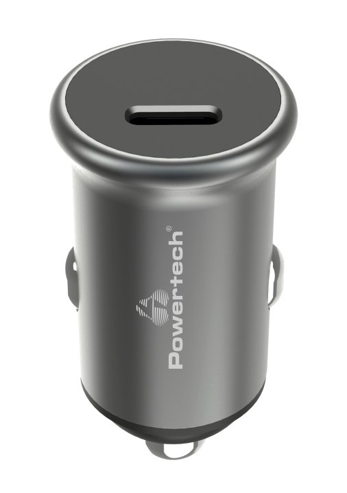 POWERTECH φορτιστής αυτοκινήτου , USB-C, 30W PD, γκρι 5473