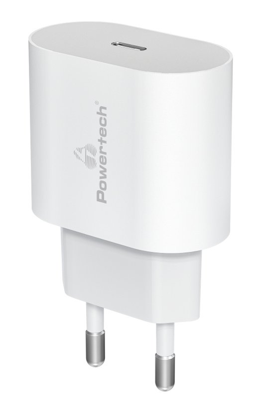 POWERTECH φορτιστής τοίχου , USB-C, 12W, λευκός 5494