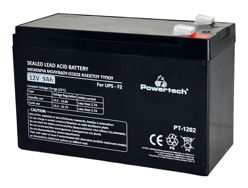mpataria molyvdoy gia UPS, 12V 9Ah, F2 6377 0 1