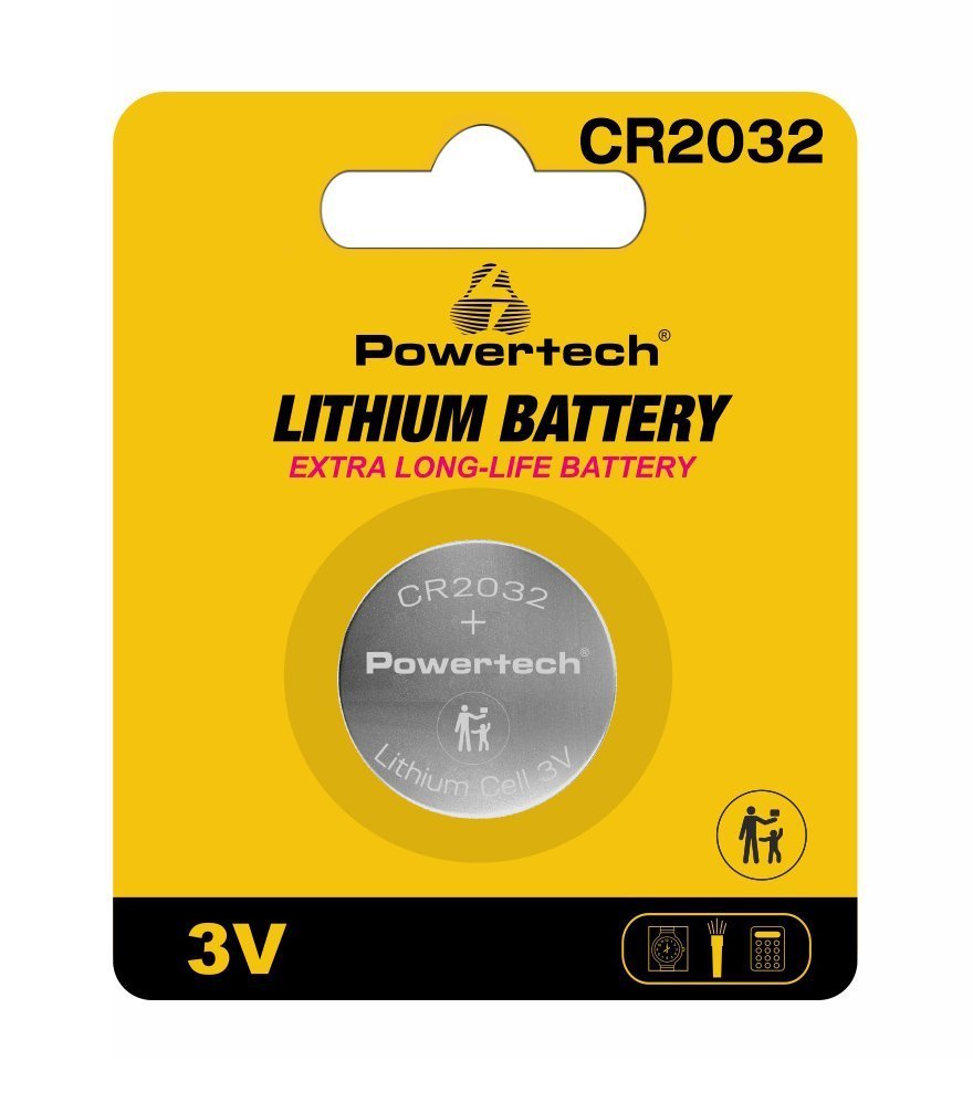 POWERTECH μπαταρία λιθίου , CR2032, 3V, 1τμχ 6387