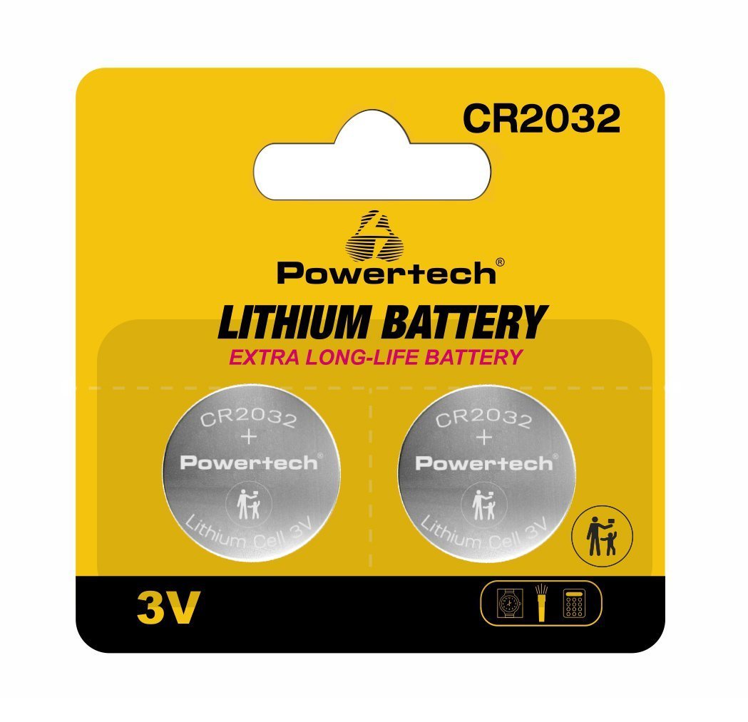 POWERTECH μπαταρίες λιθίου , CR2032, 3V, 2τμχ 6388