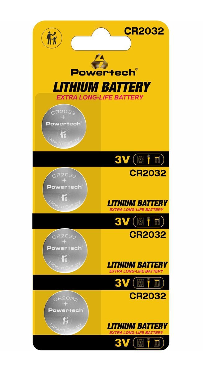 POWERTECH μπαταρίες λιθίου , CR2032, 3V, 4τμχ 6389