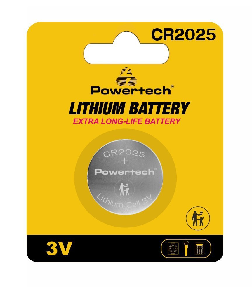 POWERTECH μπαταρία λιθίου , CR2025, 3V, 1τμχ 6390