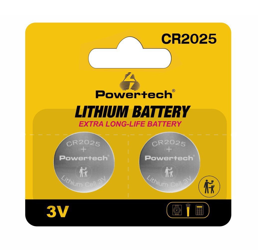 POWERTECH μπαταρίες λιθίου , CR2025, 3V, 2τμχ 6391