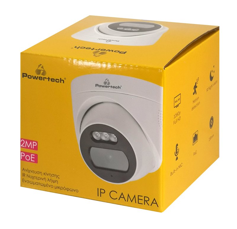 POWERTECH IP κάμερα με μικρόφωνο, 3.6mm, 2MP, PoE, IR 25m 6428 - Image 4