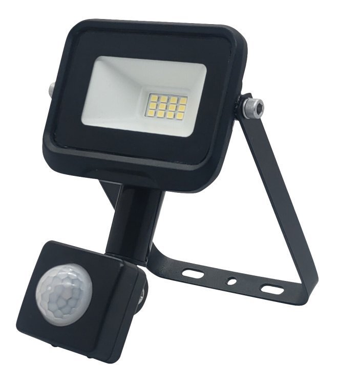 POWERTECH LED προβολέας , με αισθητήρα κίνησης, 10W, 4000K, IP65 6674
