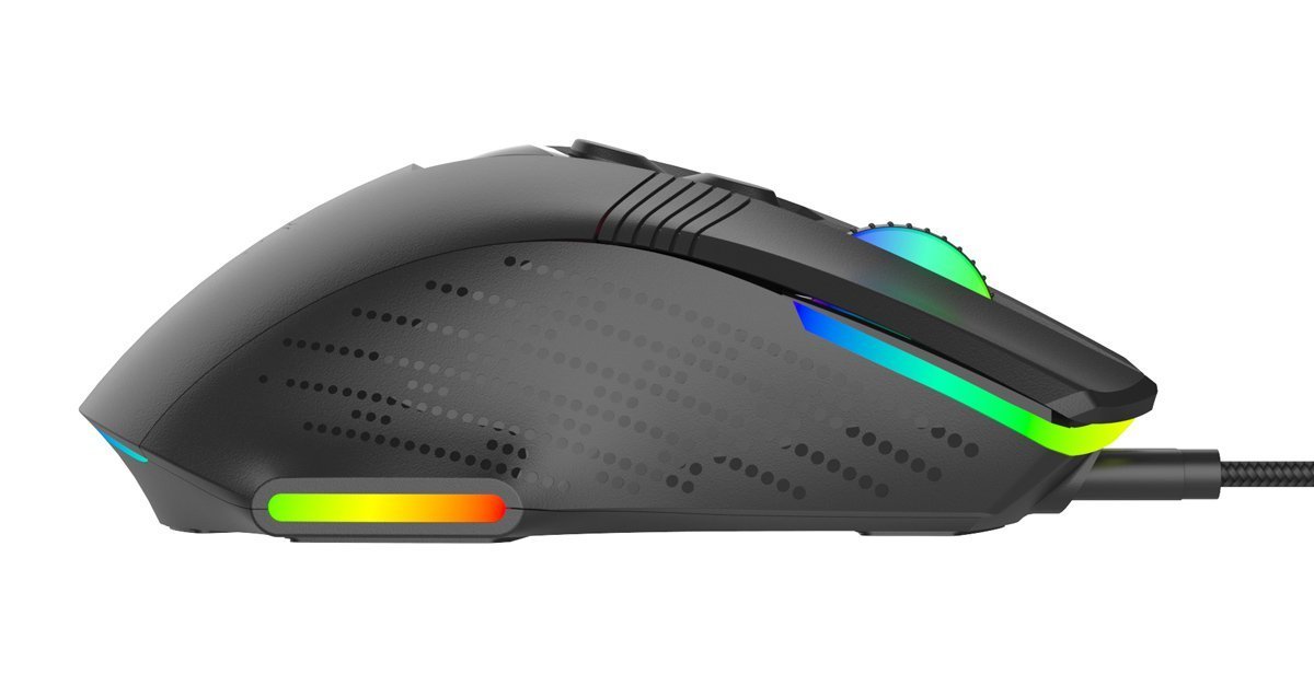 ensyrmato gaming pontiki, RGB fos, optiko, 12000DPI, mayro 6790 Gaming
