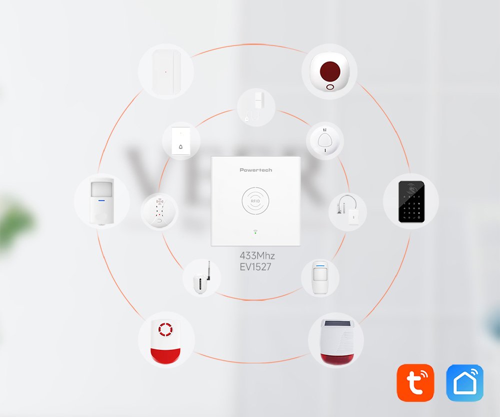 POWERTECH smart ασύρματο σύστημα συναγερμού , RFID, WiFi, TUYA 7000 - Image 3