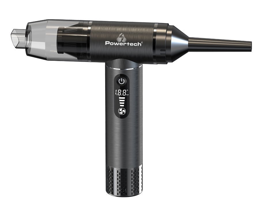 POWERTECH 2 σε 1 σκουπάκι χειρός & air duster , 75W, 5000mAh, μαύρο 7273 - Image 2