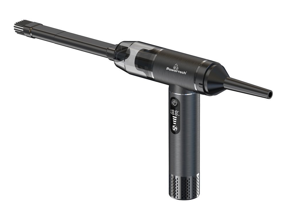 POWERTECH 2 σε 1 σκουπάκι χειρός & air duster , 75W, 5000mAh, μαύρο 7273 - Image 3