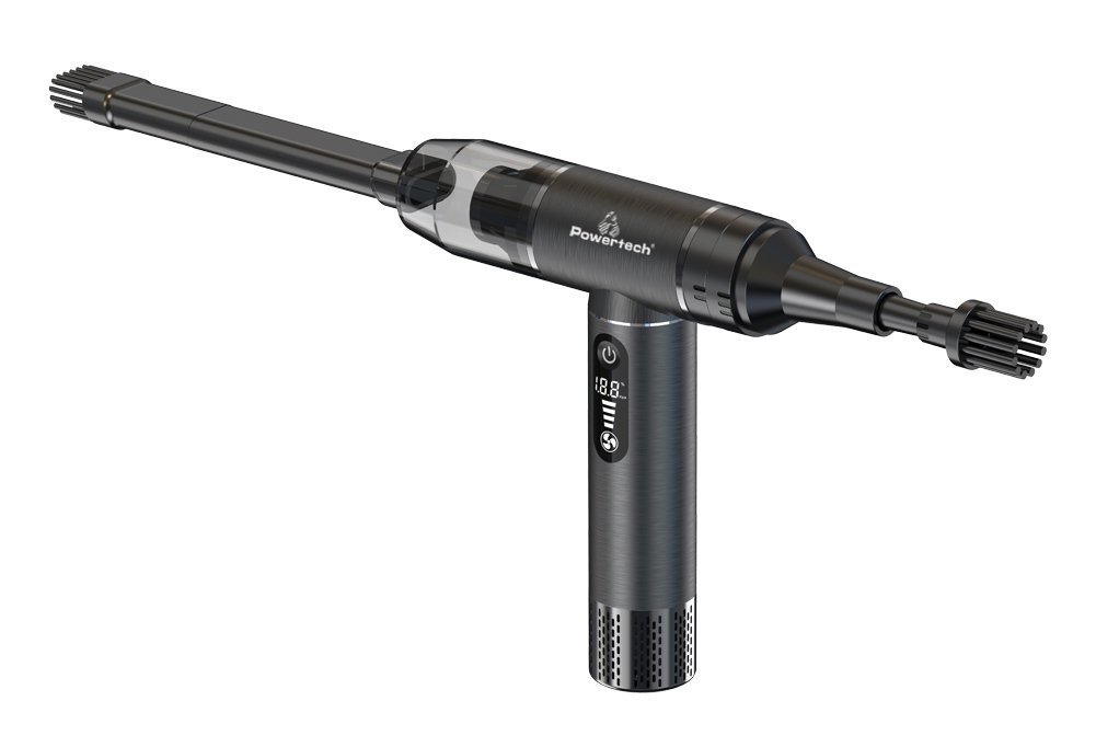 POWERTECH 2 σε 1 σκουπάκι χειρός & air duster , 75W, 5000mAh, μαύρο 7273 - Image 4
