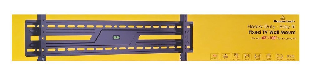 POWERTECH επιτοίχια βάση τηλεόρασης , 43-100", έως 75kg, fixed 7748 - Image 9
