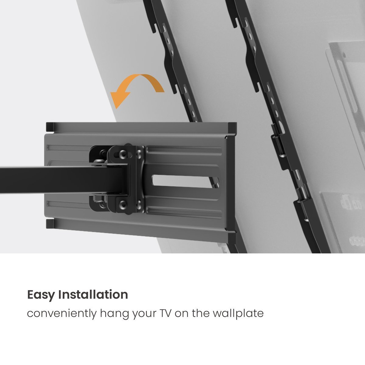 POWERTECH επιτοίχια βάση τηλεόρασης , 37-80", έως 40kg, full motion 7936 - Image 2