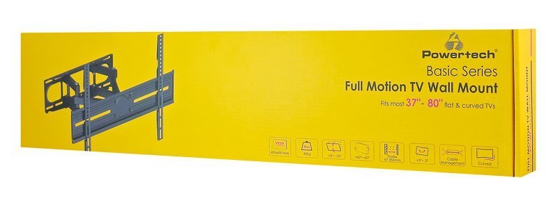 POWERTECH επιτοίχια βάση τηλεόρασης , 37-80", έως 40kg, full motion 7936 - Image 8