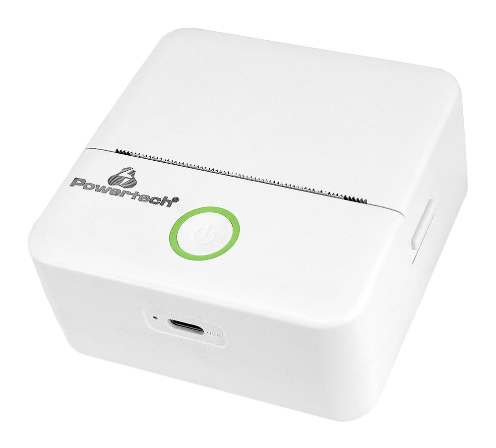 POWERTECH smart θερμικός εκτυπωτής φωτογραφιών & σχεδίων , 200dpi, Bluetooth, λευκός 8309