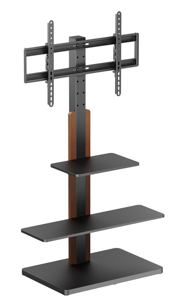 POWERTECH βάση τηλεόρασης δαπέδου , 32-75", έως 40kg, με ράφια 8311