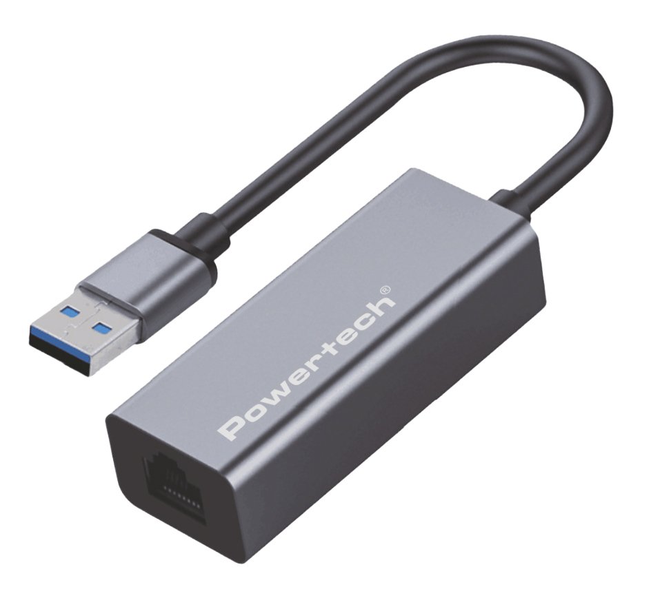 POWERTECH αντάπτορας δικτύου , USB, 1000Mbps Ethernet, γκρι 8769