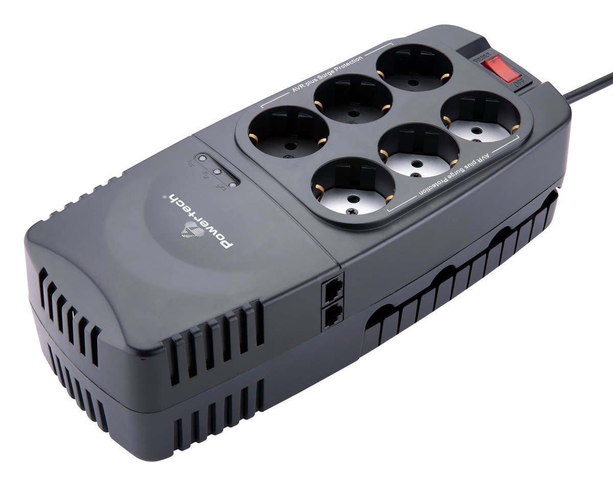 POWERTECH σταθεροποιητής ρεύματος , 2000VA/1000W, 6x schuko 8843 - Image 2