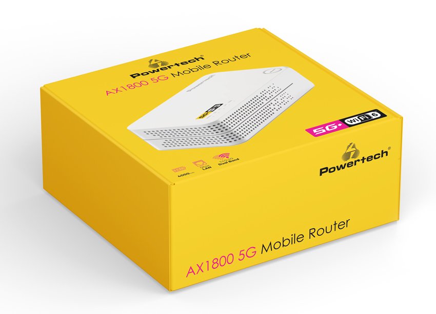 POWERTECH 5G mobile router , WiFi 6, AX1800 dual band, 4000mAh 9097 - Image 3