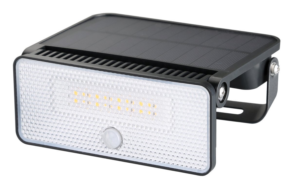 POWERTECH LED ηλιακό φωτιστικό με αισθητήρα κίνησης, 8W, 1800mAh, μαύρο 9179