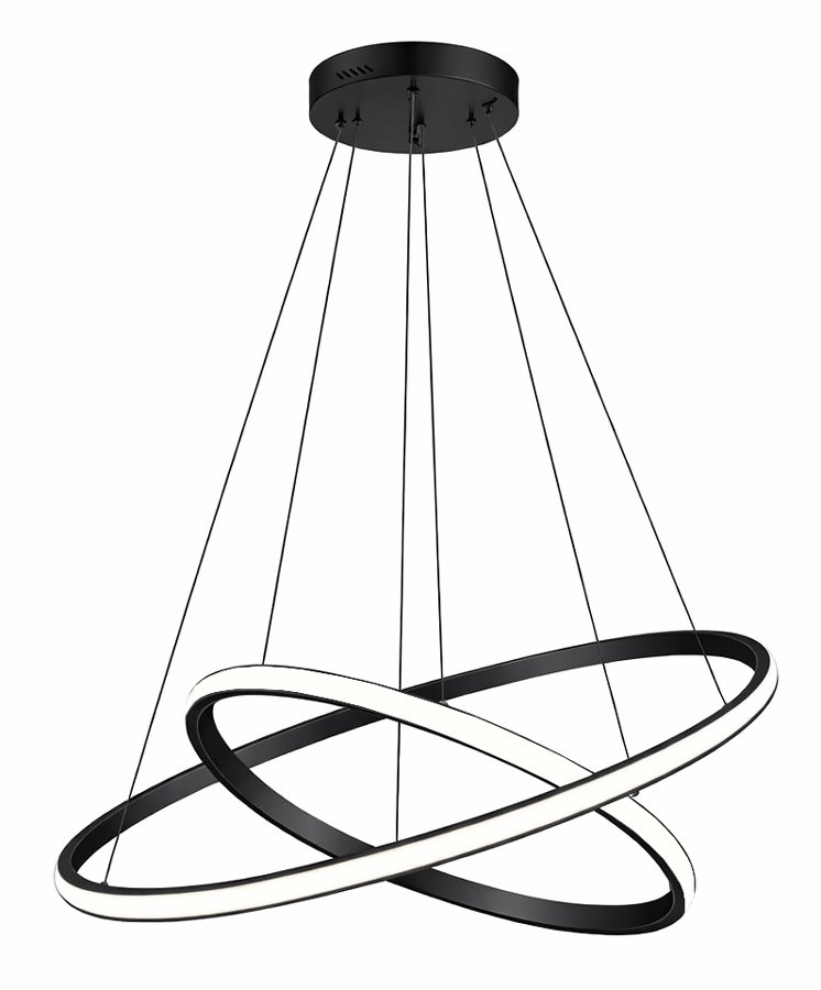 POWERTECH LED φωτιστικό οροφής , 40W, 4000K, Φ60x120cm, μαύρο