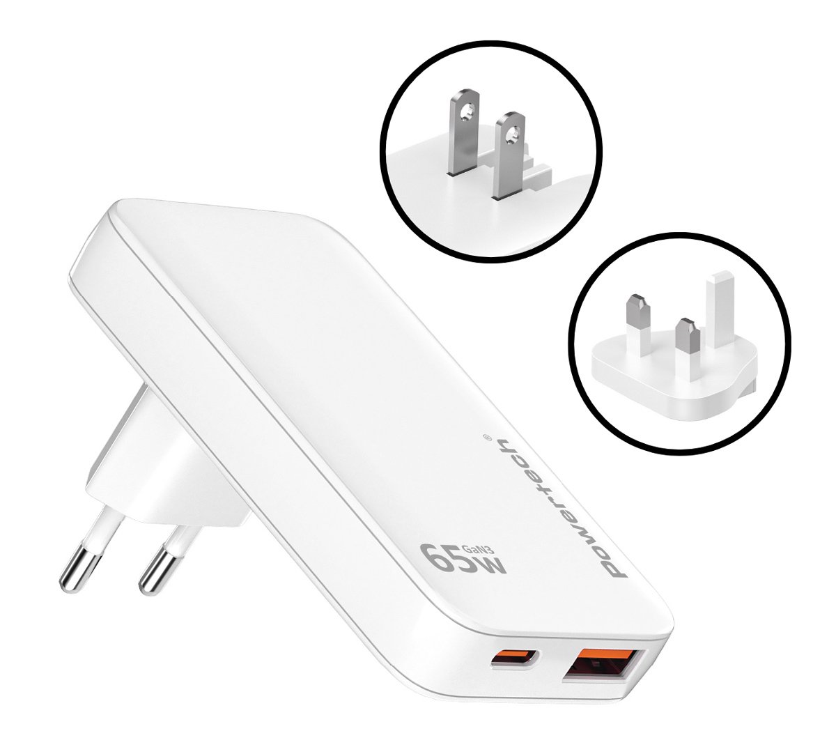 fortistis toichoy, EU/UK/CN vysma, USB/USB-C, 65W, GaN, leykos 9321 2