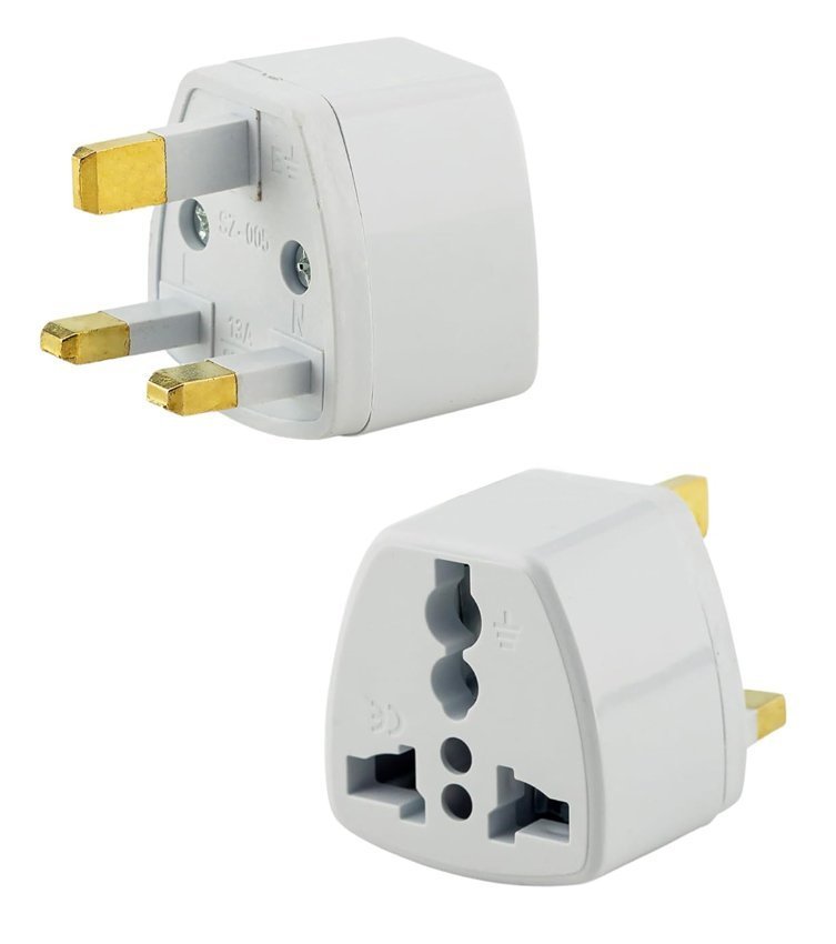 POWERTECH αντάπτορας ρεύματος από UK σε universal , 13A, copper, λευκός 683