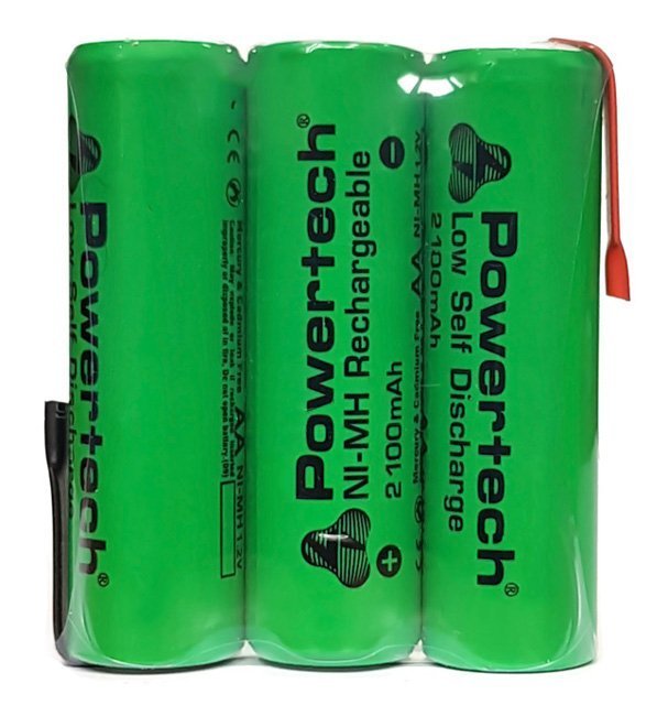 POWERTECH επαναφορτιζόμενη μπαταρία  2100mAh, AΑ HR6, 3τμχ 1396
