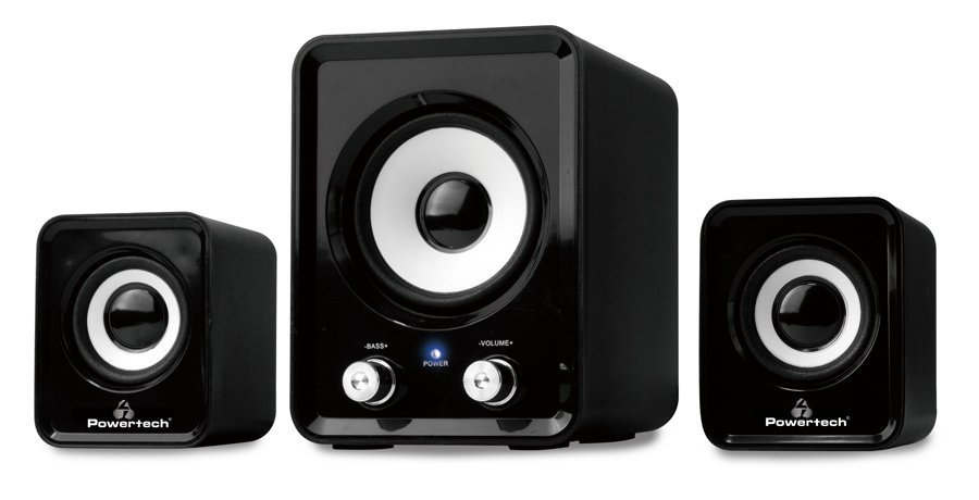 POWERTECH ηχεία Essential sound , 2.1, 5W + 2x 3W, 3.5mm, μαύρα 1876