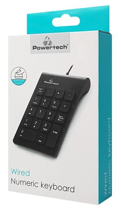 POWERTECH ενσύρματο αριθμητικό πληκτρολόγιο , USB, μαύρο 2074 - Image 3