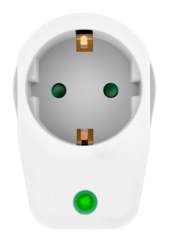 POWERTECH αντάπτορας ρεύματος , 1 θέση schuko, 16A, 3680W, λευκός 3258