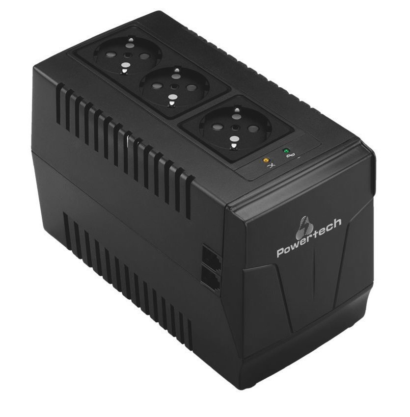 POWERTECH σταθεροποιητής ρεύματος , 1500VA, 3x έξοδοι πρίζας 326