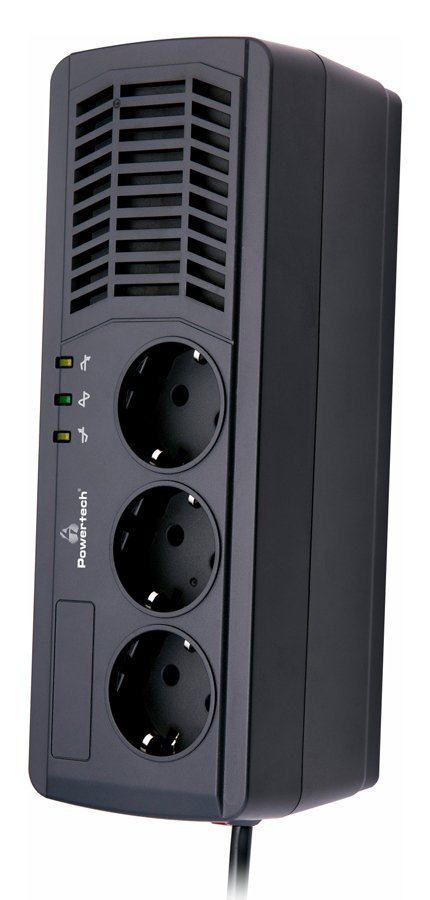 POWERTECH σταθεροποιητής ρεύματος , 1000VA/500W, 3x schuko 2108