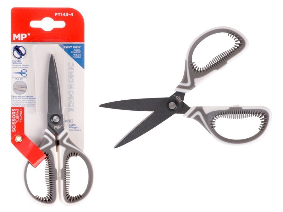 MP ψαλίδι χαρτιού , μεταλλική λεπίδα, 14.5cm, λευκό-γκρι 2028