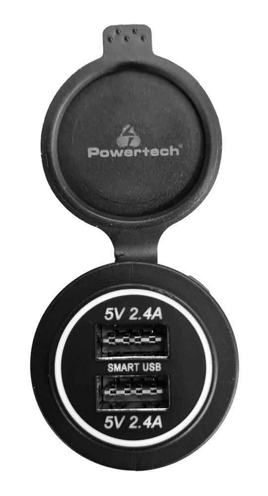 POWERTECH πρίζα USB για σκάφη & οχήματα , 2x USB, 24W, IP65 6592