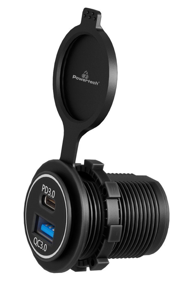 priza USB gia skafi & ochimata, USB & USB-C, 36W, IP65 6593 Όchi