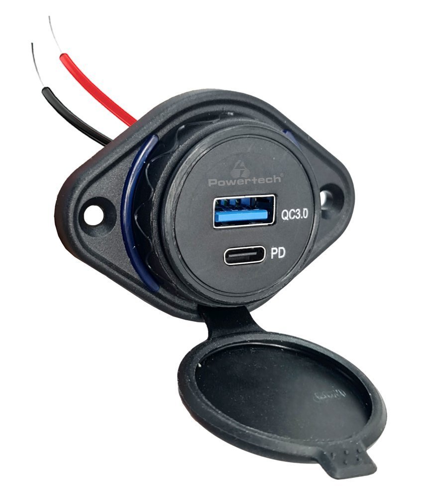 priza USB gia skafi & ochimata, USB & USB-C, 36W, IP65 6596 Όchi