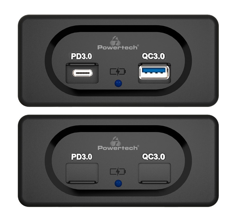 POWERTECH πρίζα USB για σκάφη & οχήματα , USB & USB-C, 36W 6597 - Image 3