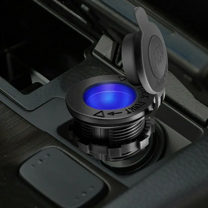 POWERTECH πρίζα αναπτήρα για σκάφη & οχήματα , μπλε LED, 12V 6599 - Image 2