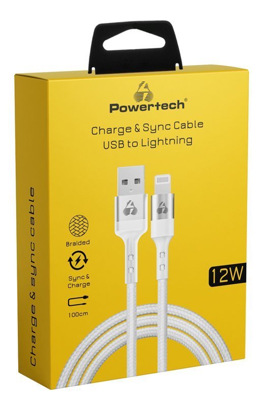 POWERTECH καλώδιο USB σε Lightning , 12W, copper, 1m, λευκό 4754 - Image 2