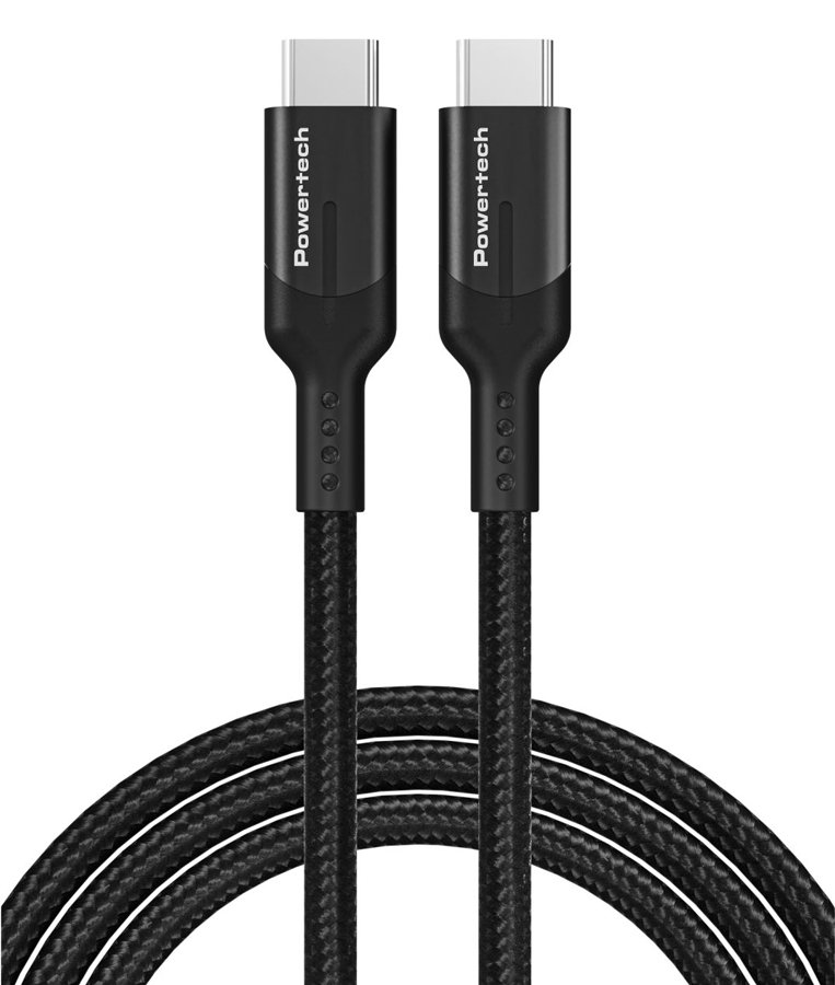 POWERTECH καλώδιο USB-C , PD 60W, 10Gbps, copper, 1m, μαύρο 4763