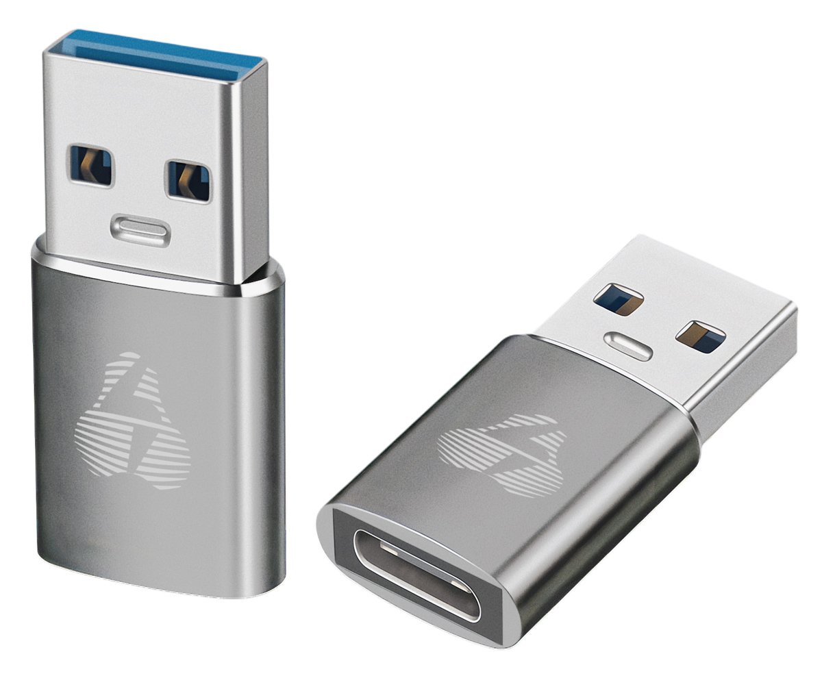POWERTECH αντάπτορας USB 3.0 σε USB-C , 10 Gbps, 60W, γκρι 5117