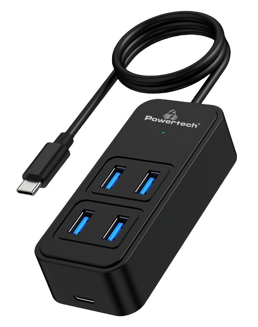 USB 3.2 hub 4x thyron, 5Gbps, USB-C syndesi, 1m, mayro 5126 USB Hub
