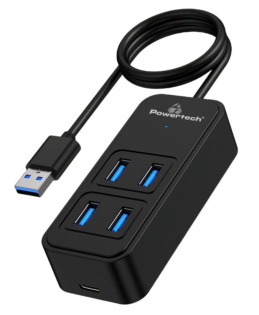 USB 3.2 hub, 4x thyron, 5Gbps, USB syndesi, 1m, mayro 5127 USB Hub